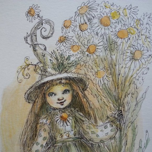 FAIRY WITCH PAULINA CASSIDY ORIGINAL WATERCOLOR - Picture 4 of 10